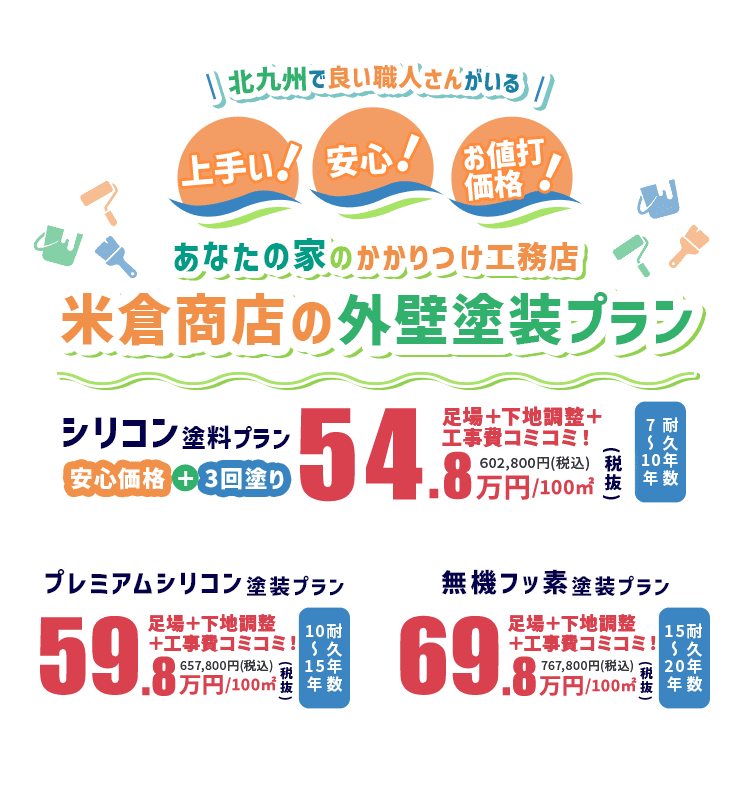 外壁塗装 価格 北九州 米倉商店