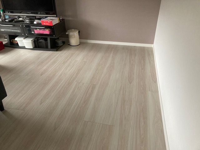 リビング床の施工後の写真です。