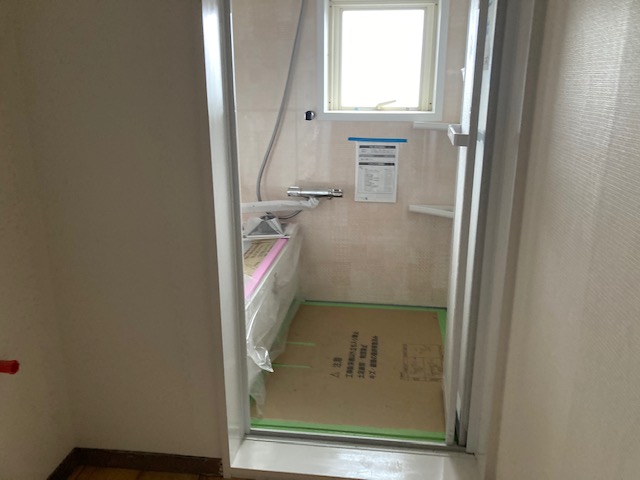 ユニットバスの施工後の写真です。