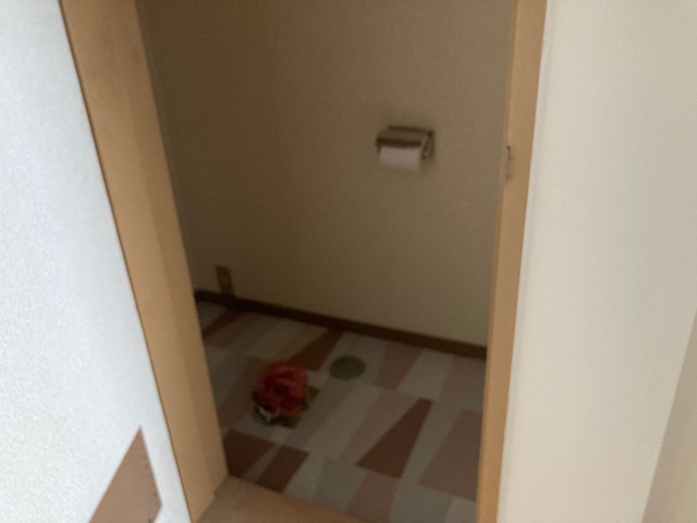 トイレの施工中の写真です。