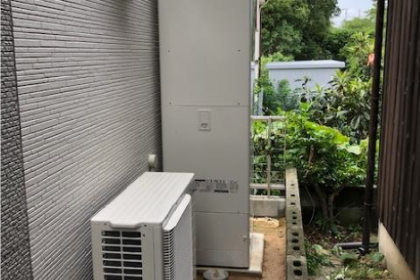 ガス給湯器からオール電化工事