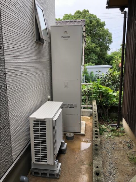 ガス給湯器からオール電化工事