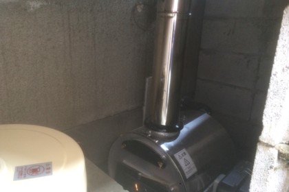風呂焼却兼用風呂釜交換リフォーム　芦屋町