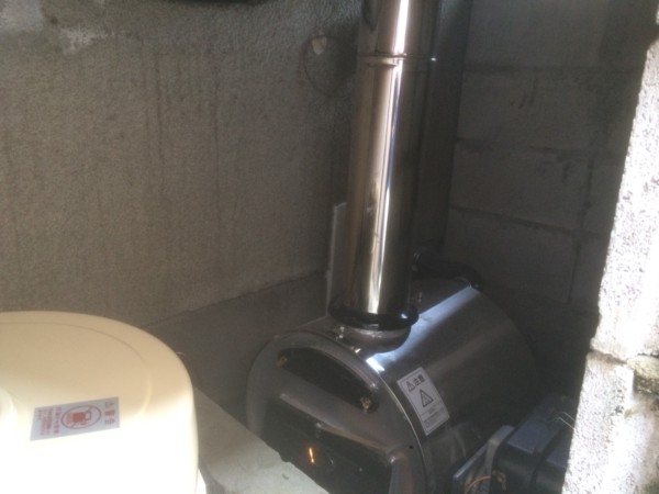 風呂焼却兼用風呂釜交換リフォーム　芦屋町