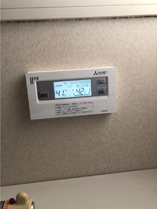 浴室リモコン施工後