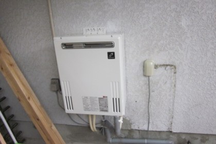 ガス風呂釜から給湯器取替　北九州