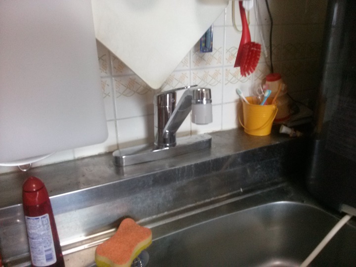 シングルレバー水栓に交換