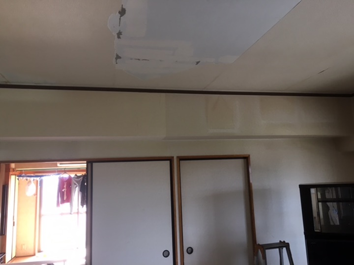 リビング内装工事中