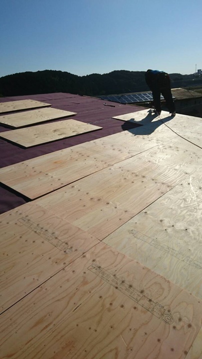 下地コンパネを貼り