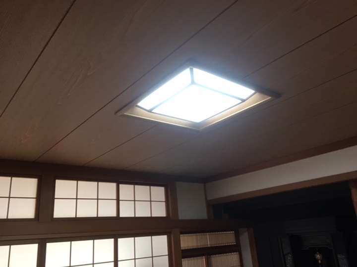 和室天井施工後