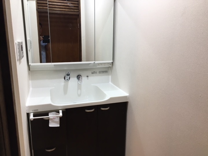 洗面施工後