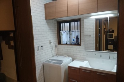 洗面所リフォーム　北九州市門司区