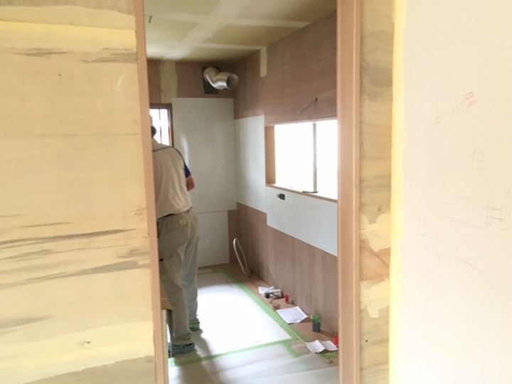 キッチンパネル張り