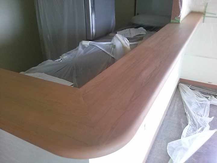 カウンター塗装後