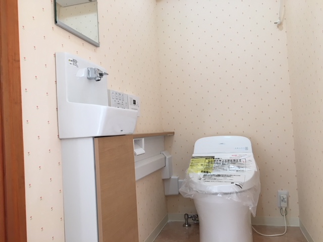 手洗い器施工後