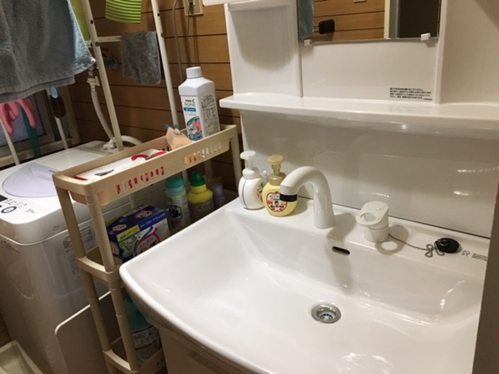 洗面台施工後
