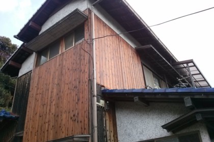 焼杉張替工事　北九州市　八幡東区