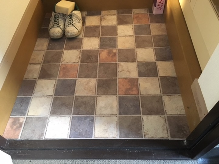 玄関土間施工後