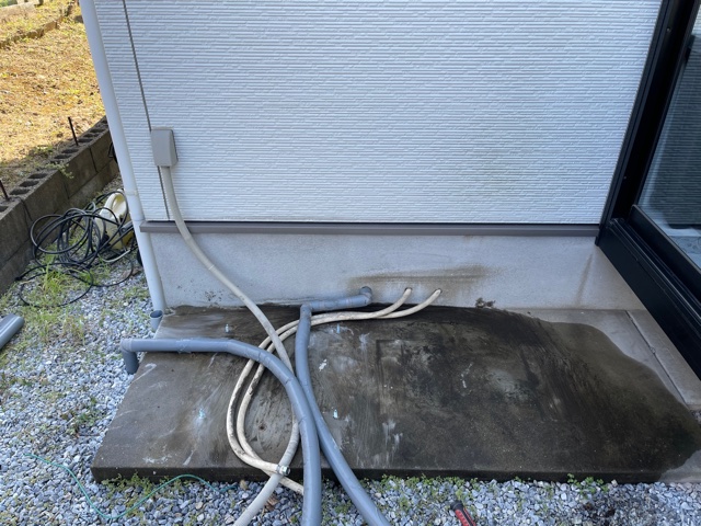 既存エコキュート取り外し