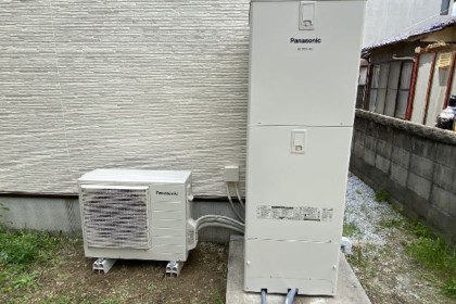 遠賀郡水巻町　電気温水器からエコキュート交換工事