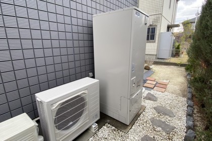 北九州市八幡西区　電気温水器からエコキュート交換リフォーム