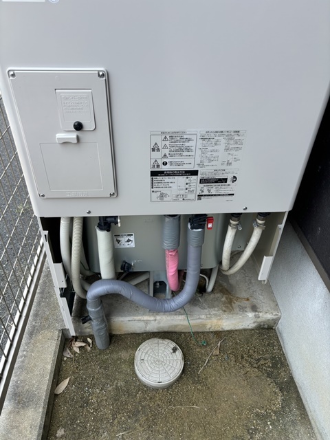 施工中<br />配管工事後です。