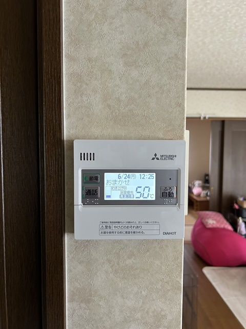 施工後の台所リモコンです。