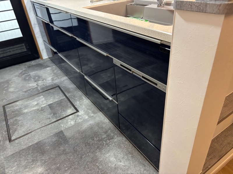 キッチンは、タカラのレミューです。機能も収納力抜群です。